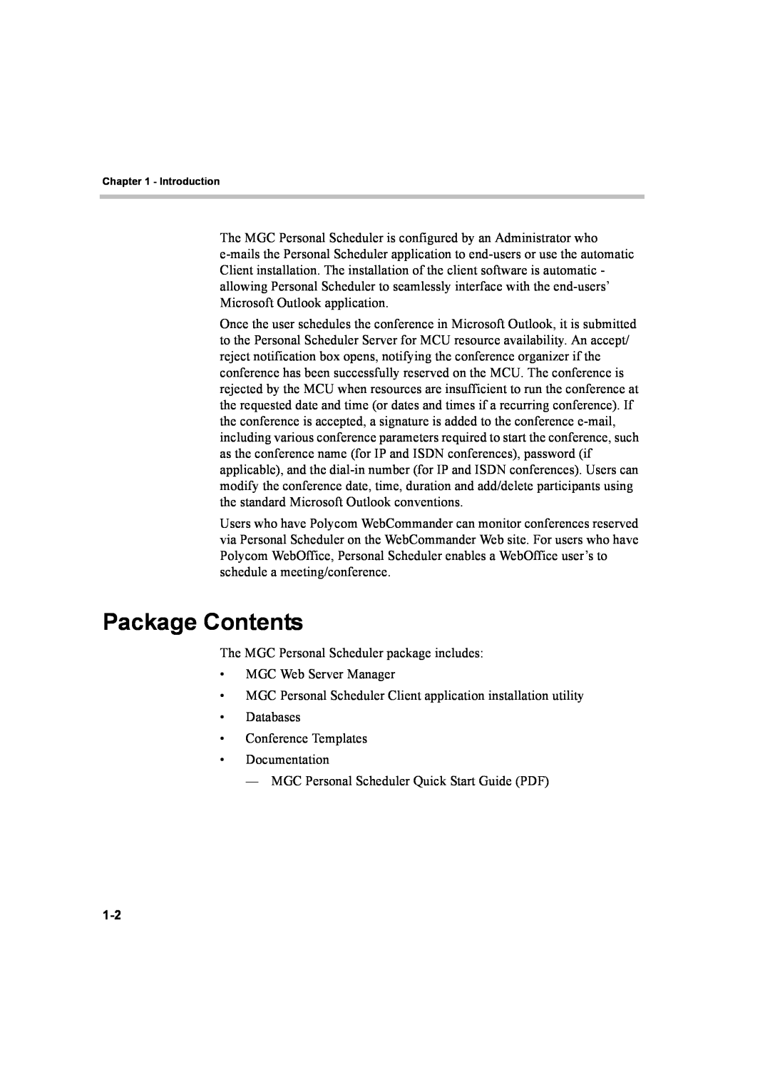 Polycom 8 quick start Package Contents 