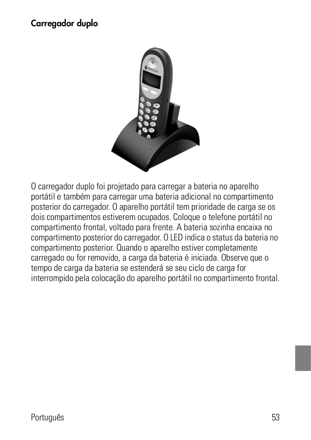 Polycom 8002 Series manual Carregador duplo 