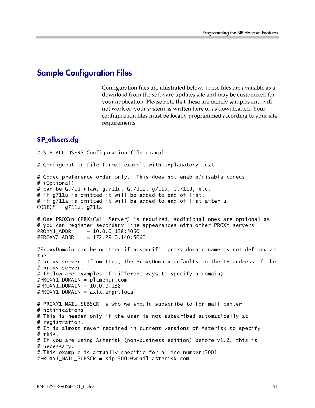 Polycom 8002 manual Sample Configuration Files, SIPallusers.cfg 