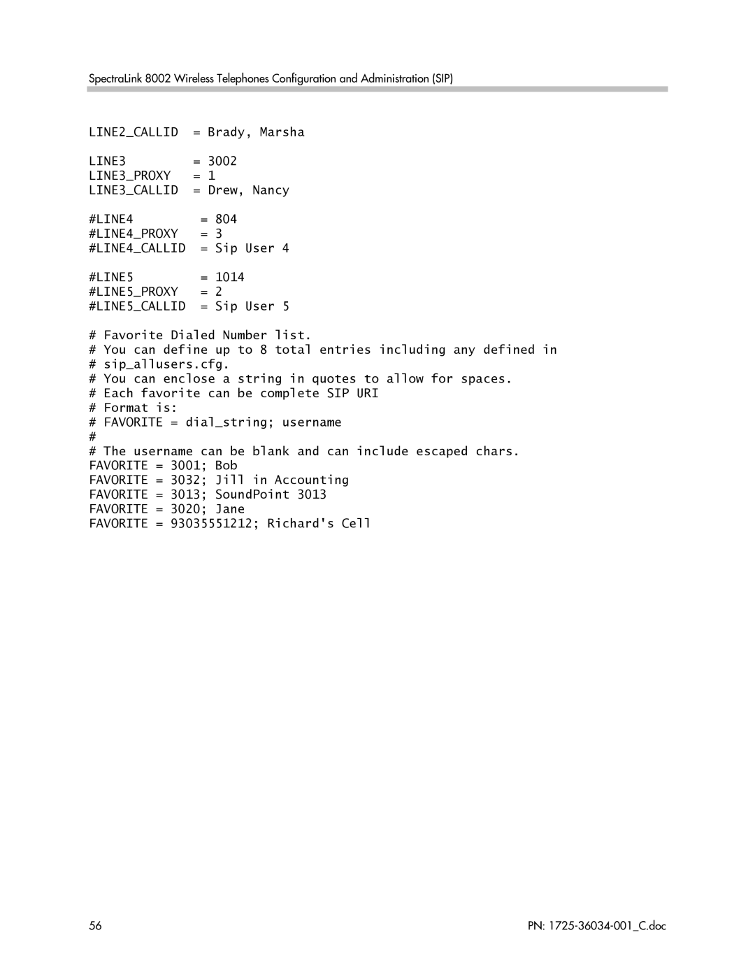 Polycom 8002 manual LINE2CALLID 