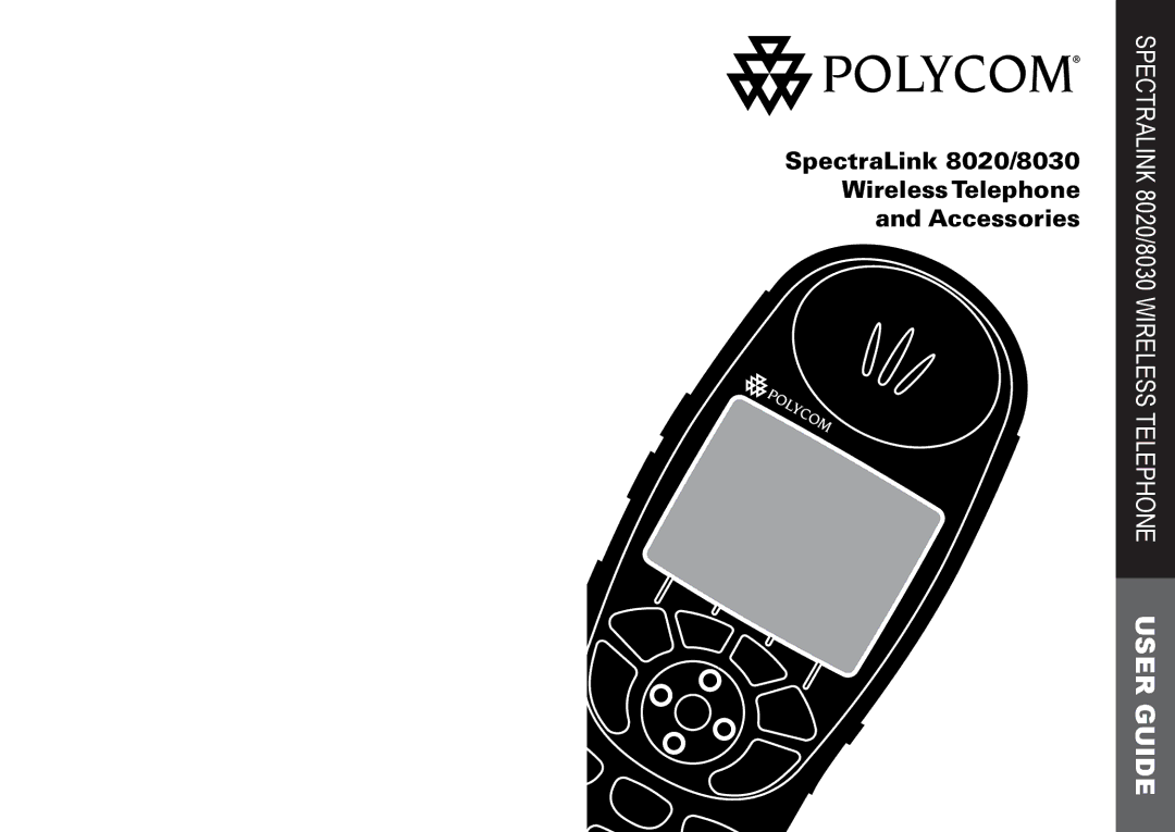 Polycom manual Spectralink 8020/8030 Wireless Telephone User Guide 