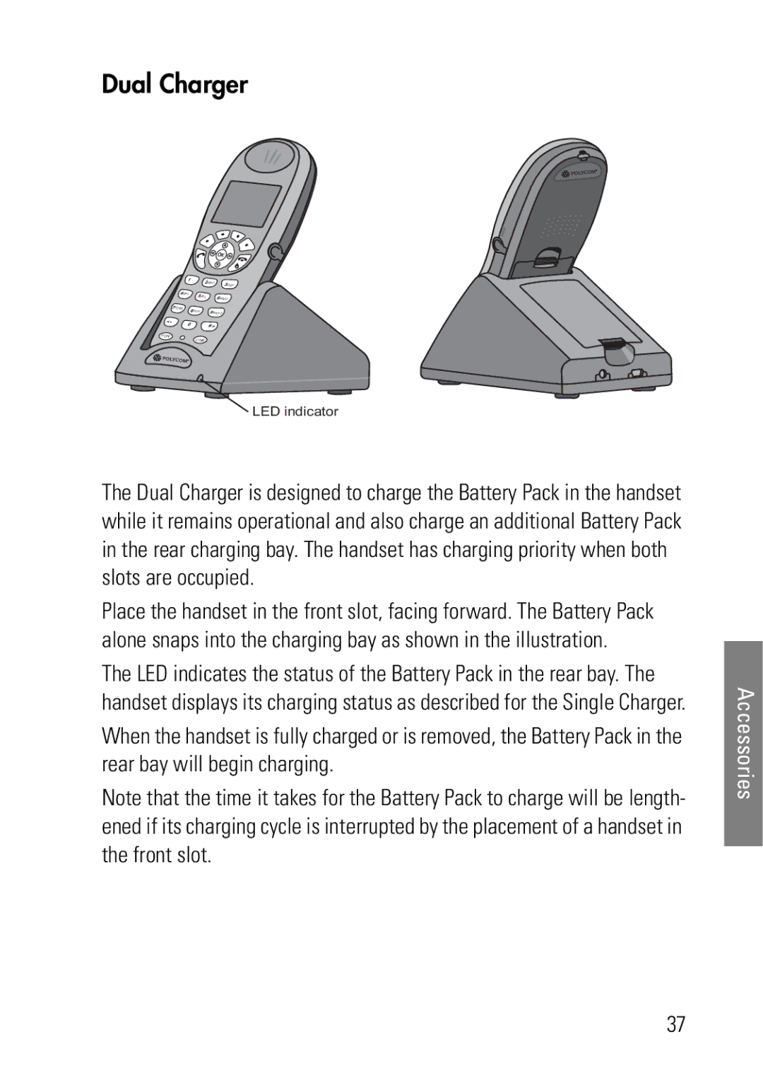 Polycom 8030, 8020 manual Dual Charger 