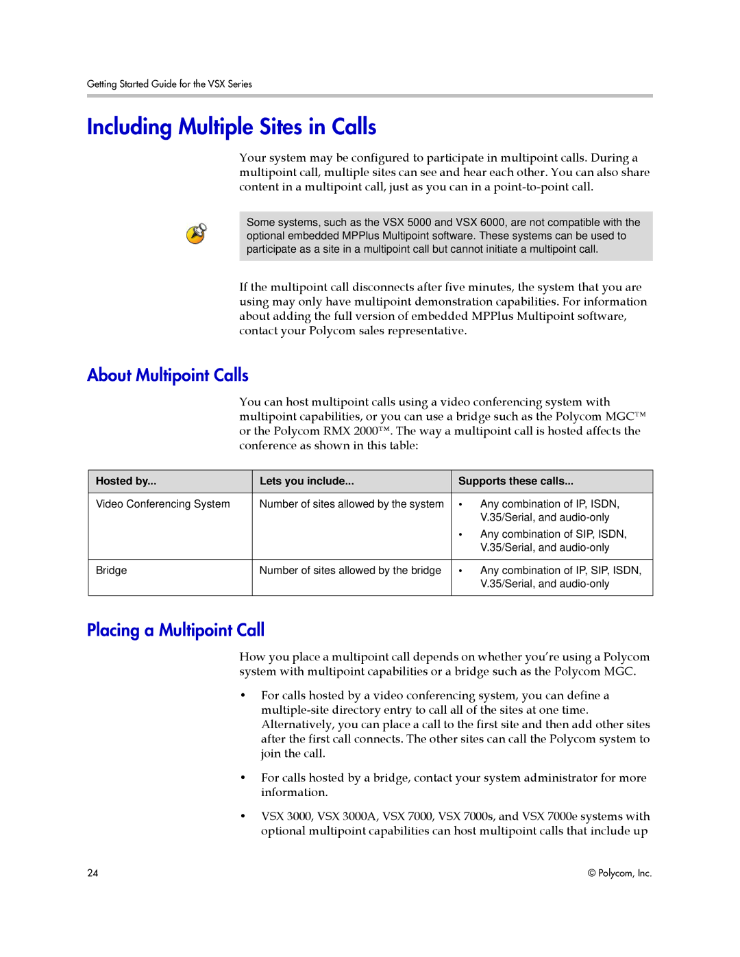 Polycom 9.0.6 manual Including Multiple Sites in Calls, About Multipoint Calls, Placing a Multipoint Call 