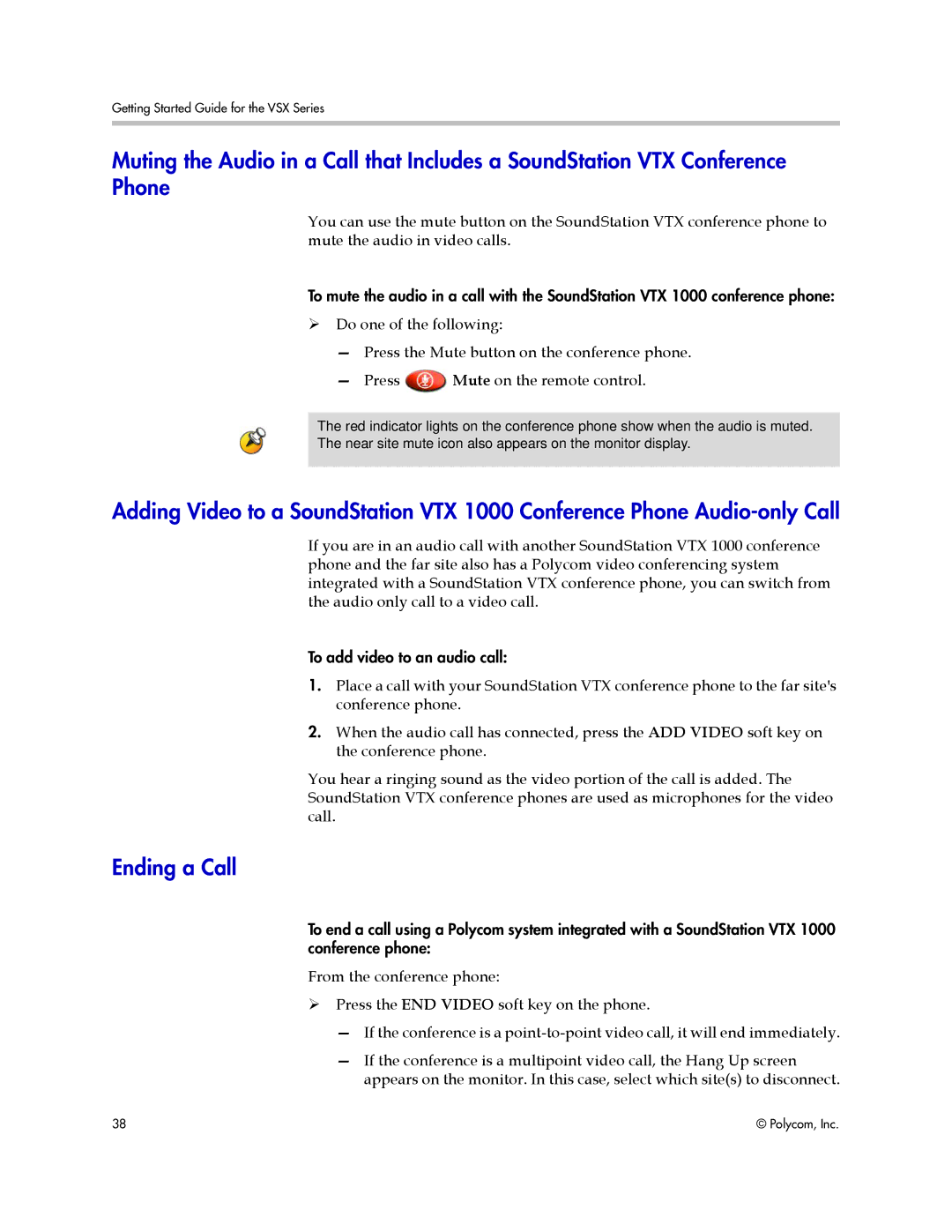 Polycom 9.0.6 manual Ending a Call 