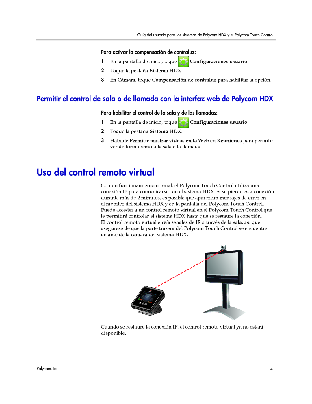 Polycom 3725-61955-004, A manual Uso del control remoto virtual 