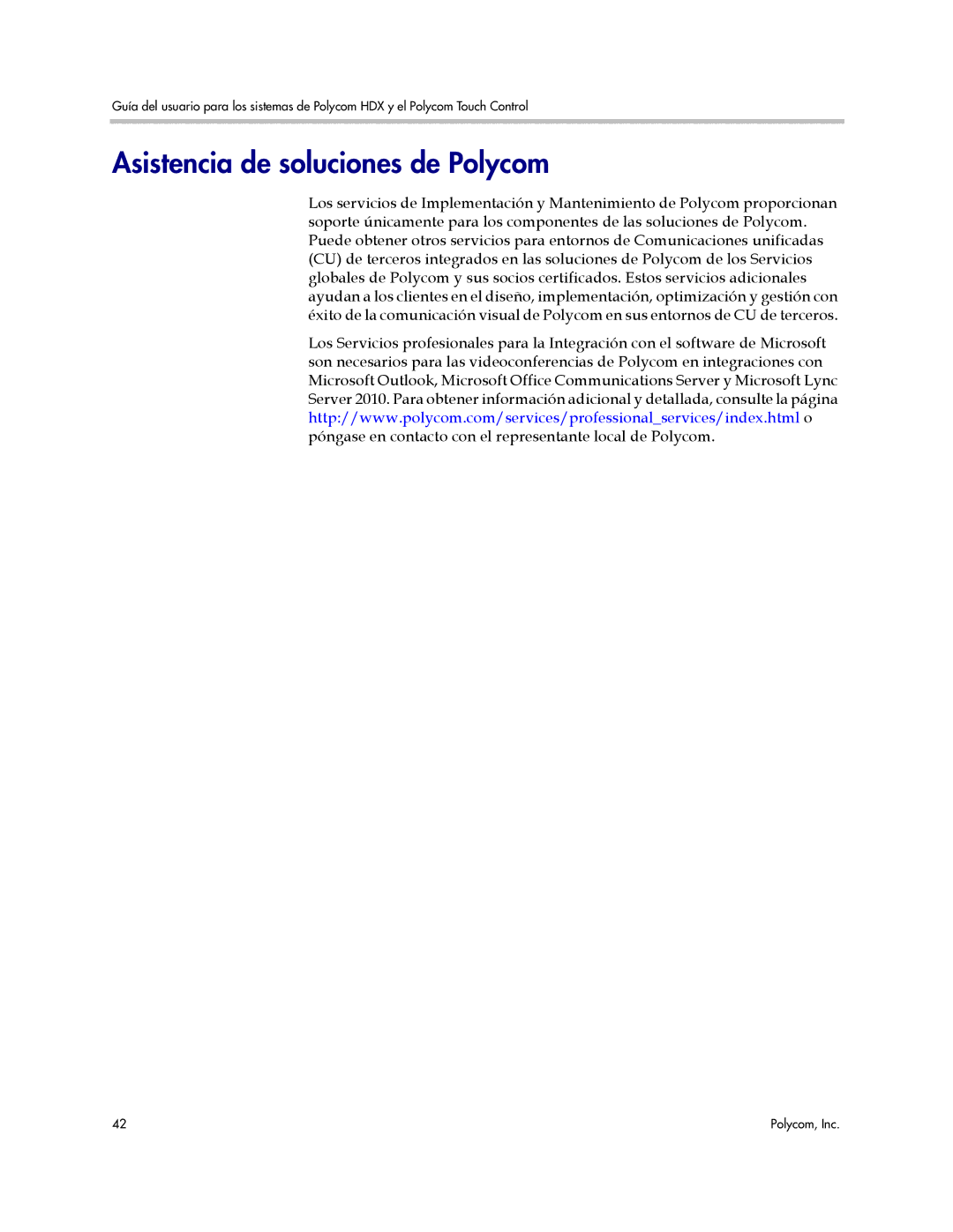 Polycom 3725-61955-004 manual Asistencia de soluciones de Polycom 