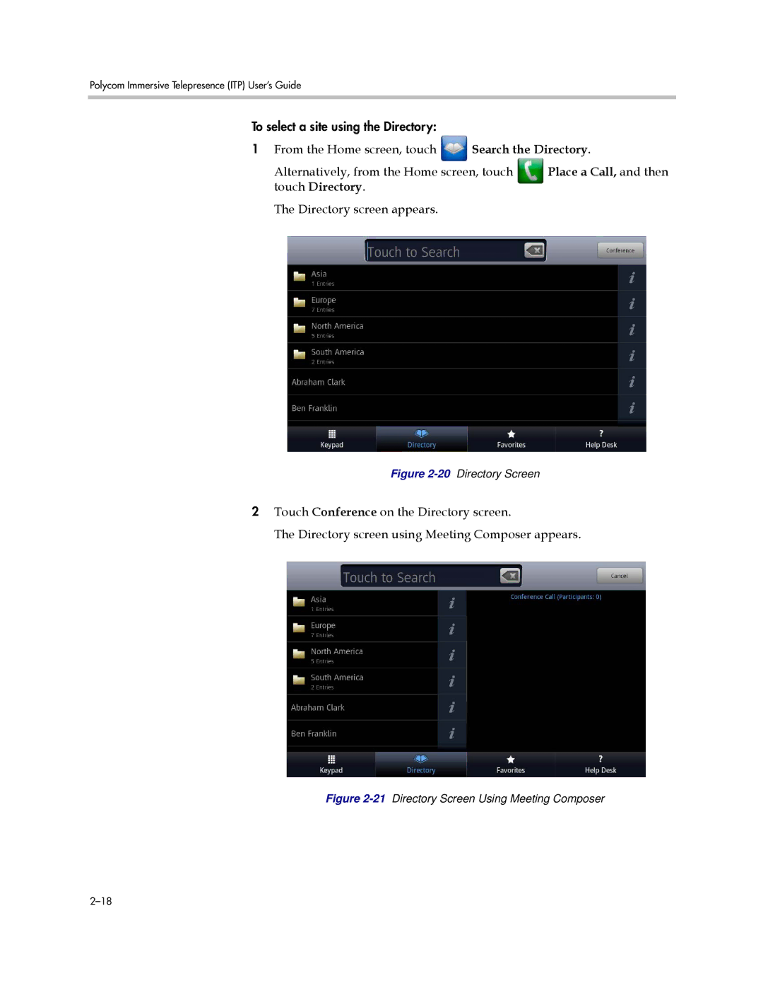 Polycom A, 3725-63211-002 manual To select a site using the Directory 