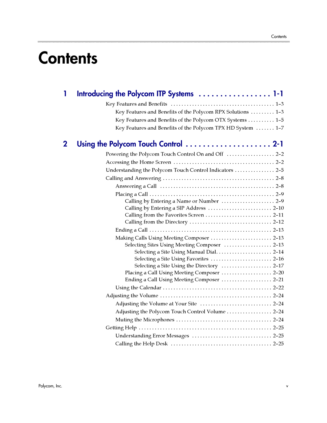 Polycom 3725-63211-002, A manual Contents 