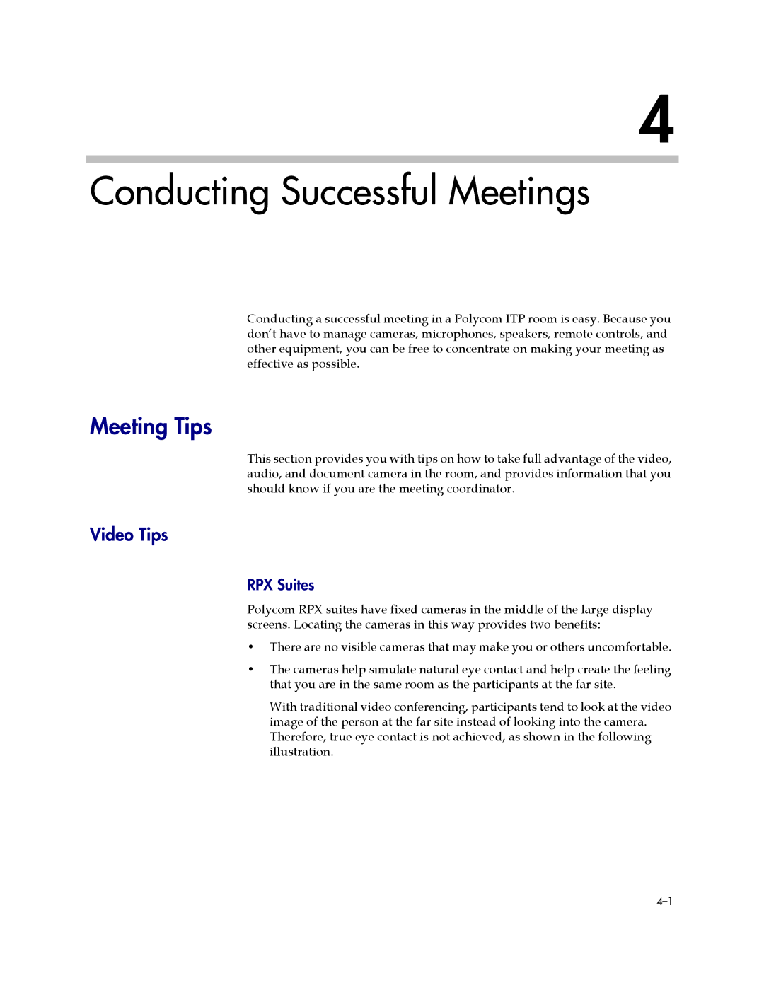 Polycom 3725-63211-002, A manual Meeting Tips, Video Tips, RPX Suites 