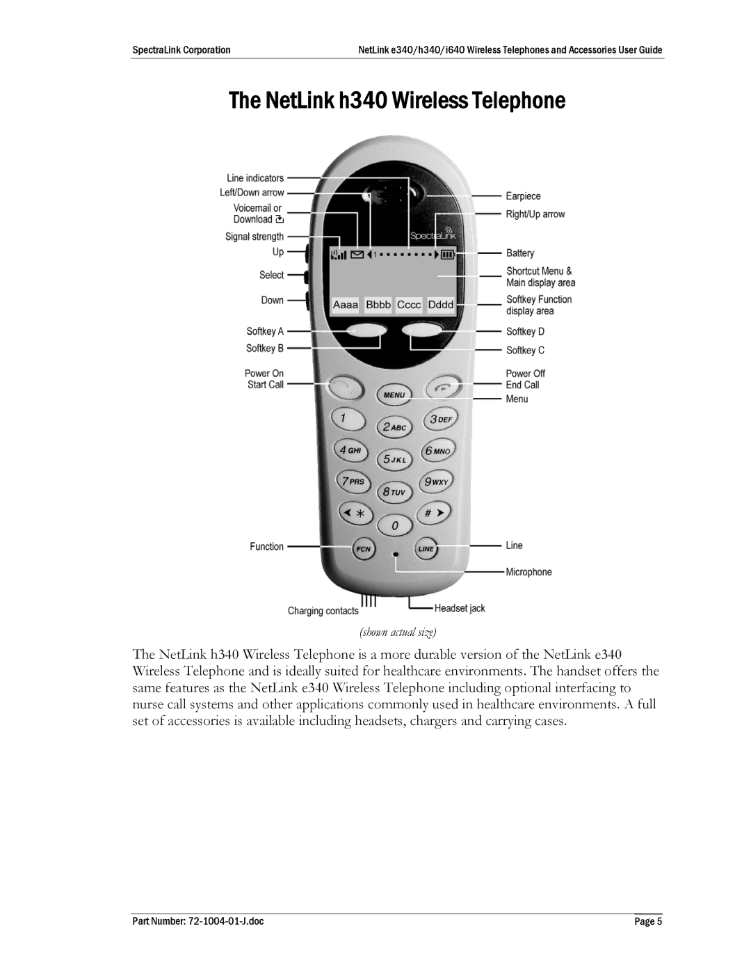 Polycom s640, BPX100, GCN100, DCX200, DCX100, BPN100, s340, 72-1004-01, GCX100, DCN200, DCE200 manual NetLink h340 Wireless Telephone 