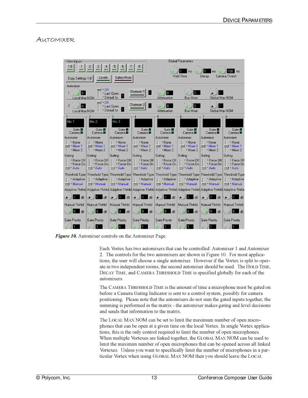 Polycom CCUG-0100-01 manual Automixer 