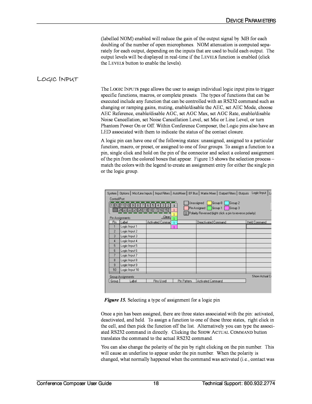 Polycom CCUG-0100-01 manual Logic Input 