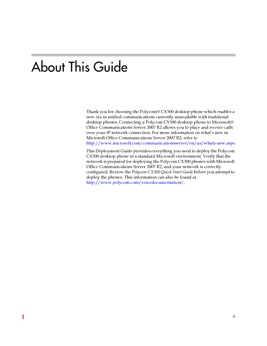 Polycom CX300 manual About This Guide 