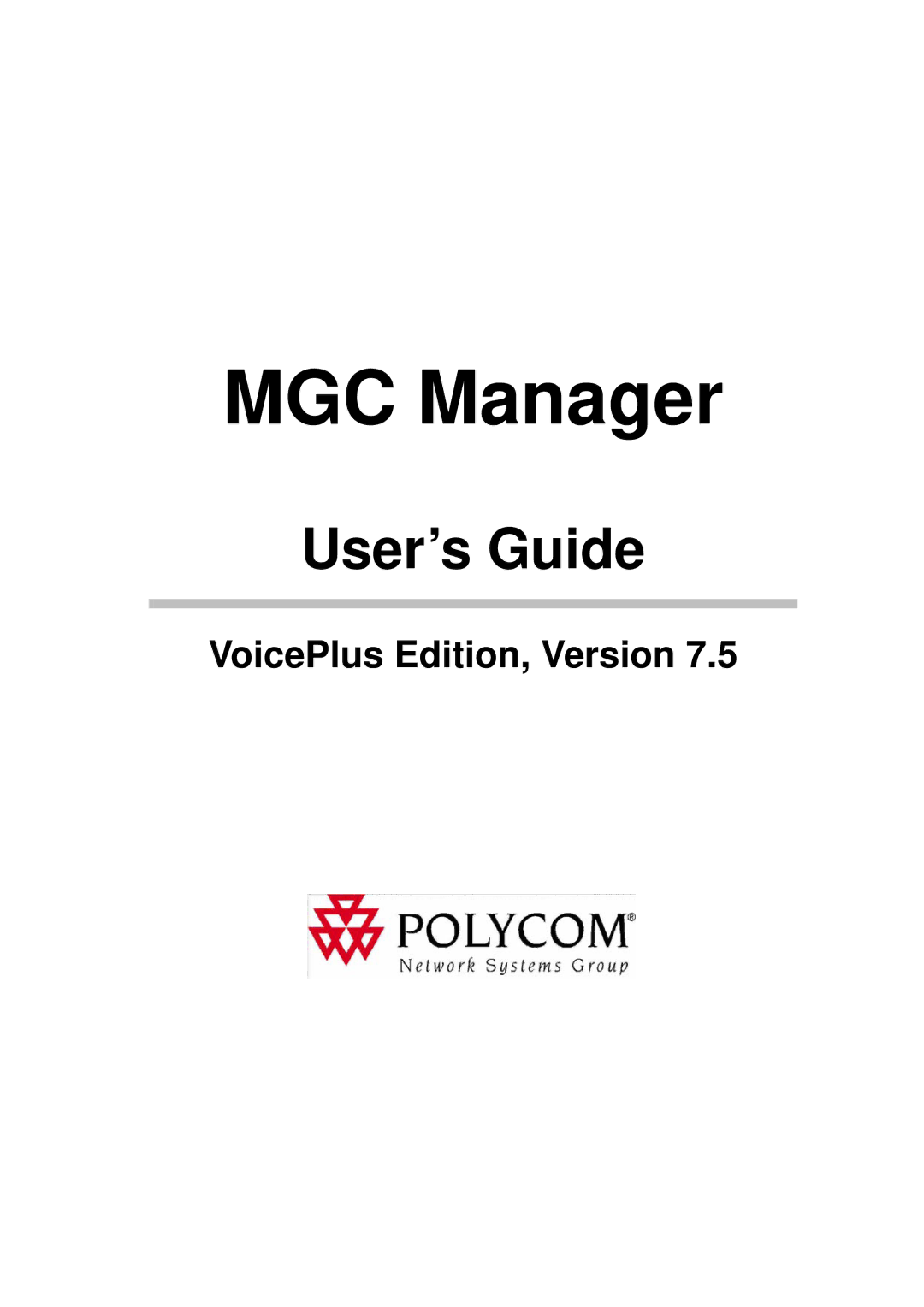 Polycom DOC2066F manual MGC Manager 