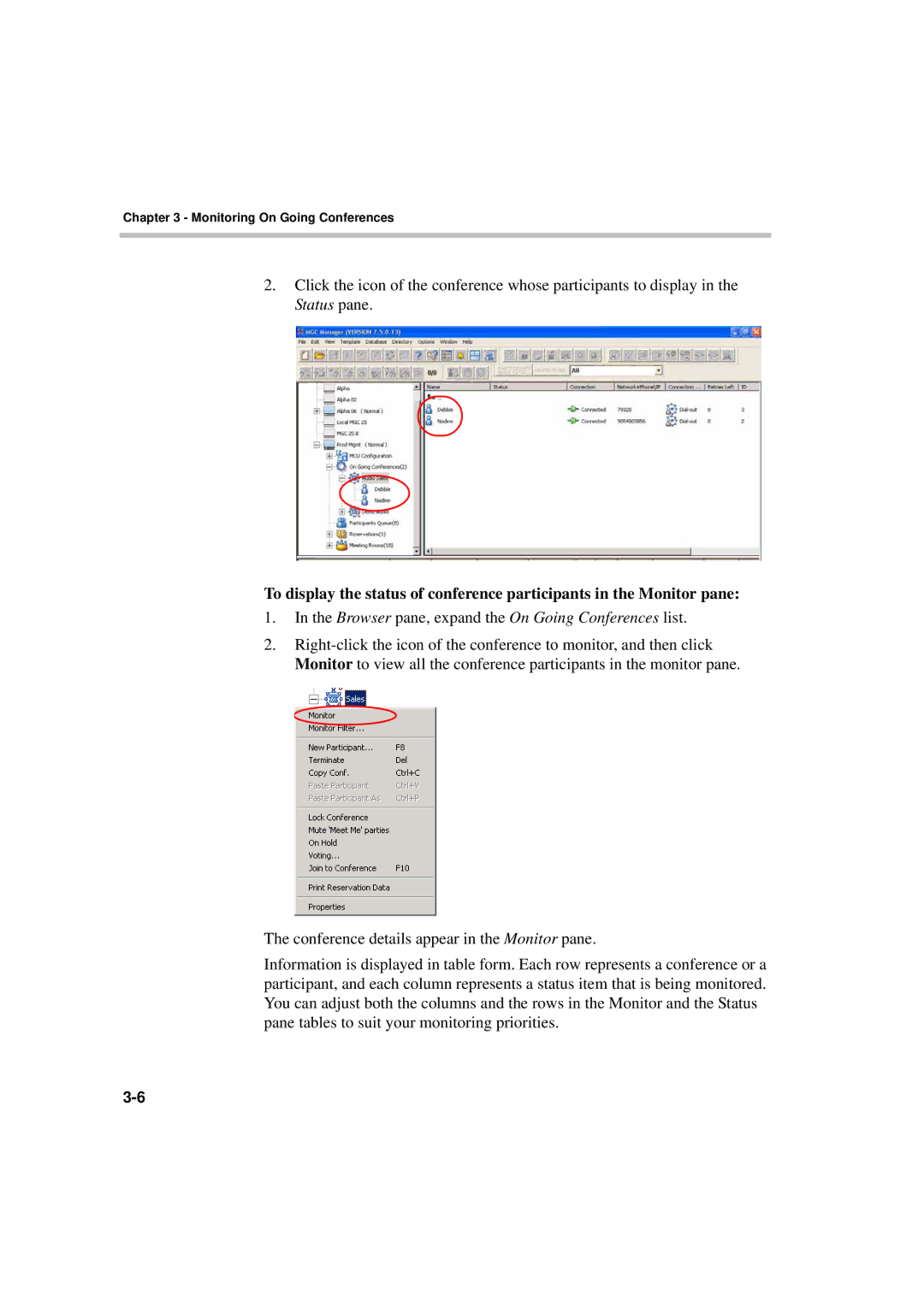 Polycom DOC2066F manual Monitoring On Going Conferences 