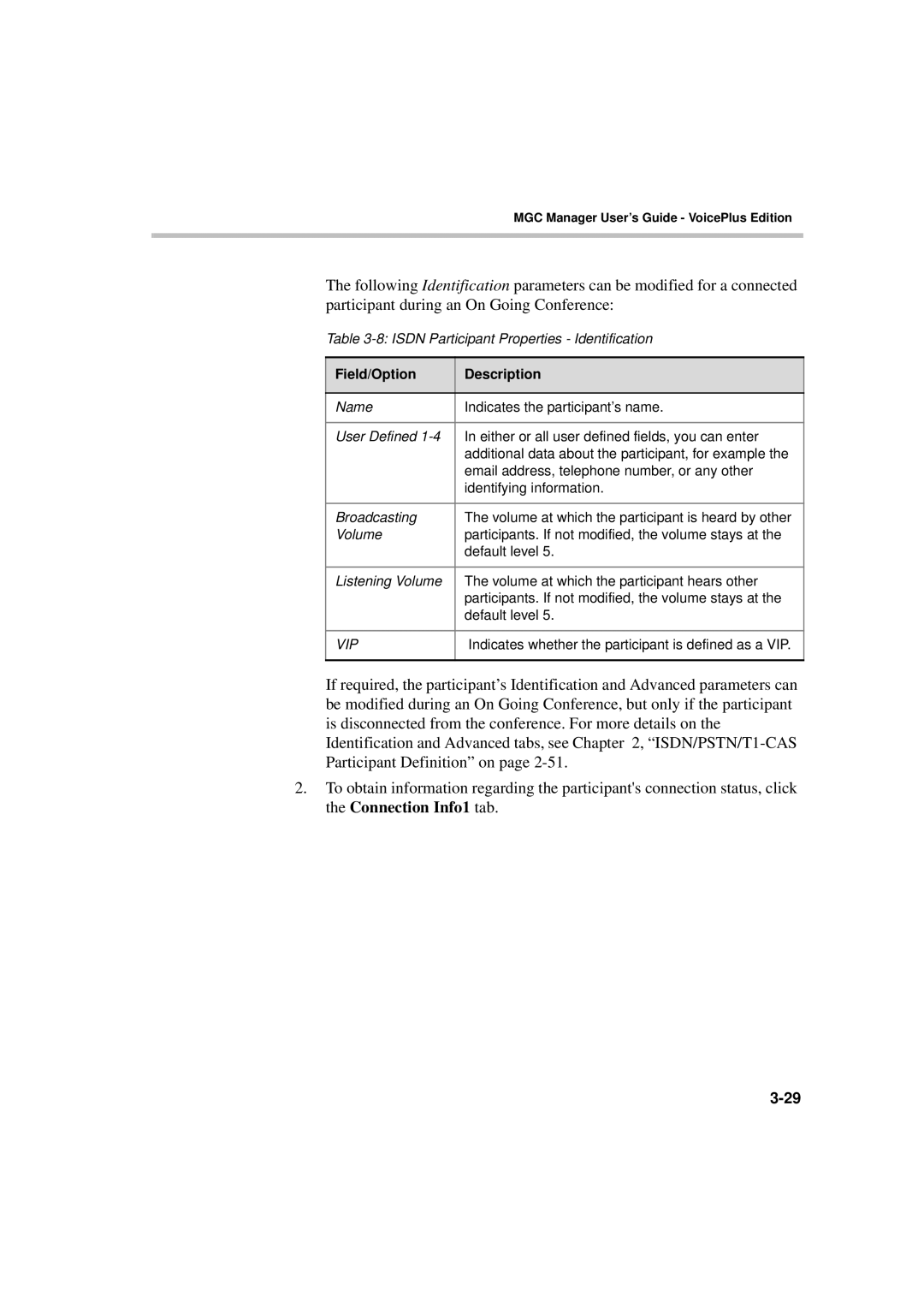 Polycom DOC2066F manual Isdn Participant Properties Identification 