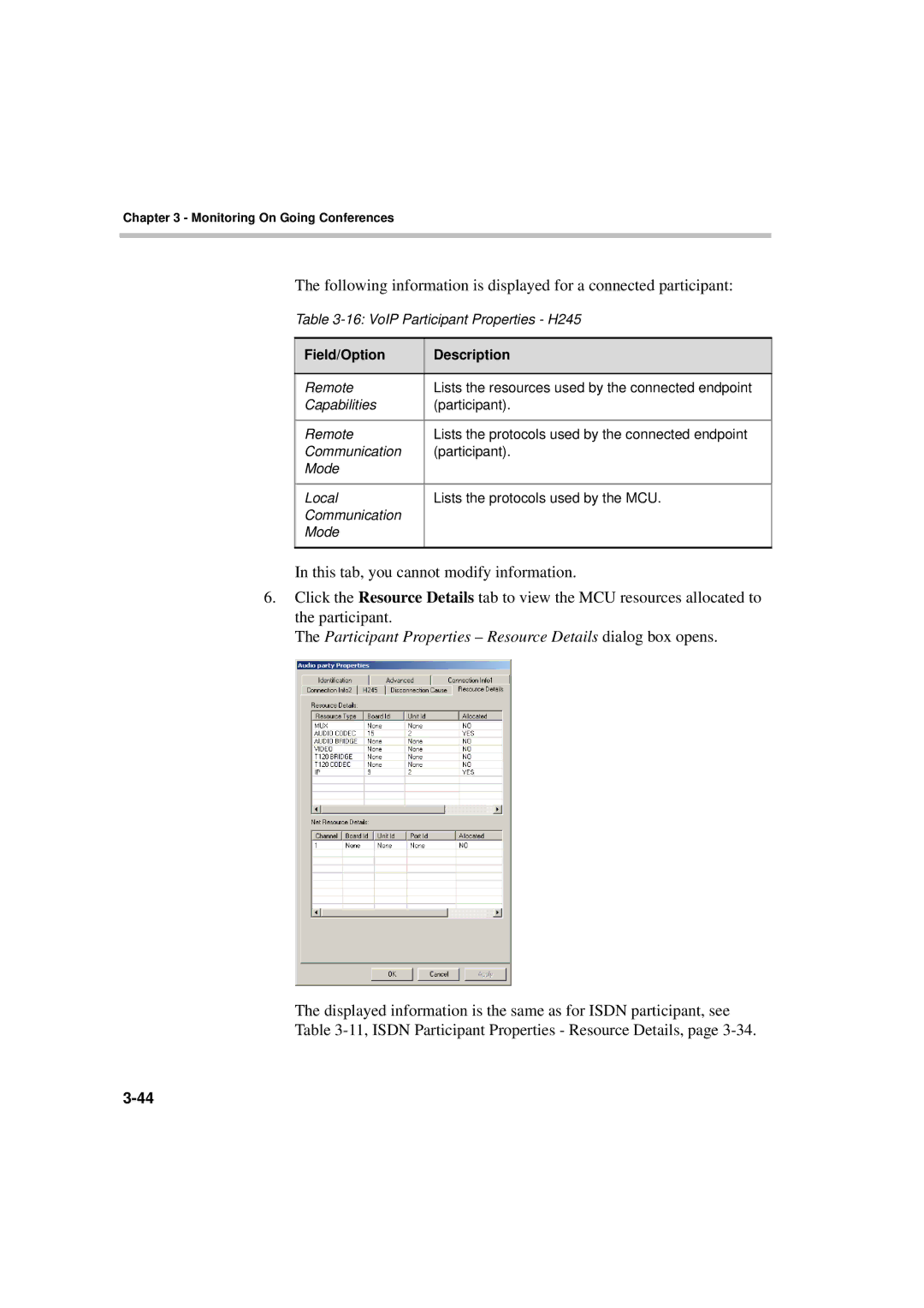 Polycom DOC2066F manual VoIP Participant Properties H245 