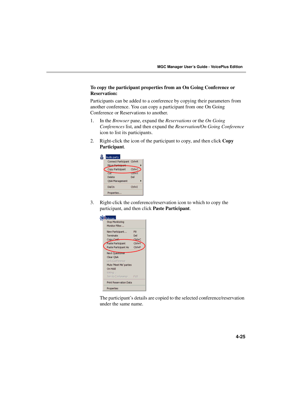 Polycom DOC2066F manual MGC Manager User’s Guide VoicePlus Edition 