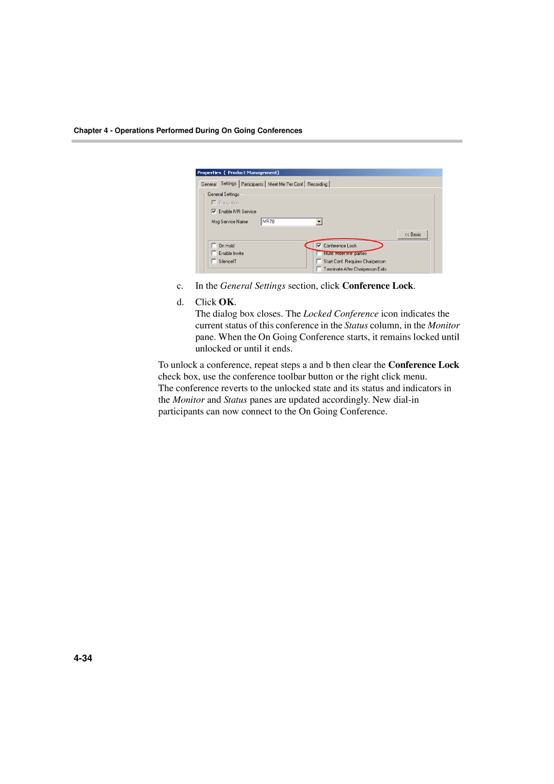 Polycom DOC2066F manual Operations Performed During On Going Conferences 