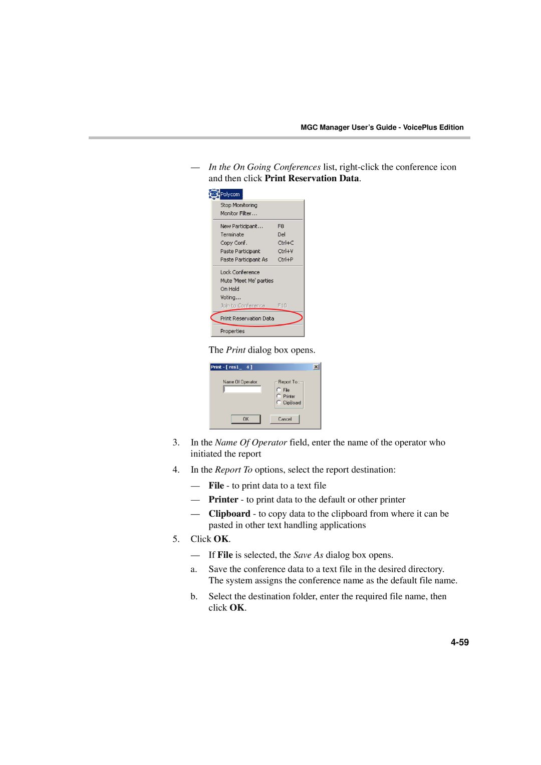 Polycom DOC2066F manual MGC Manager User’s Guide VoicePlus Edition 