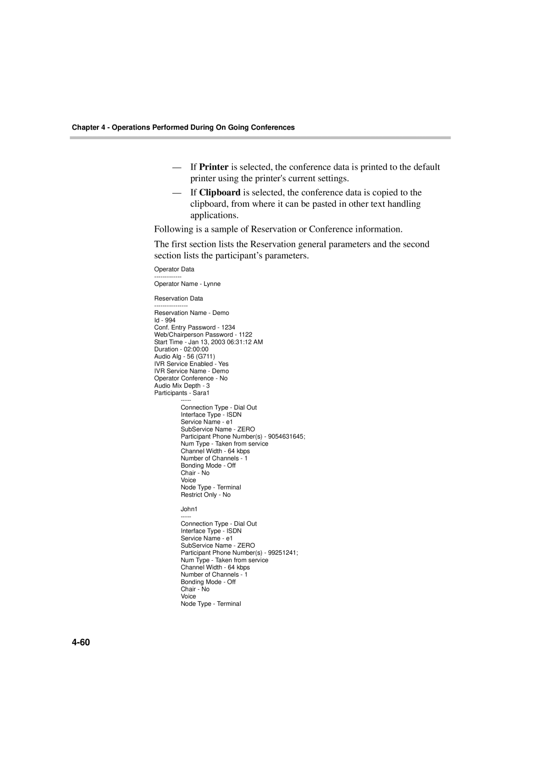 Polycom DOC2066F manual Operations Performed During On Going Conferences 