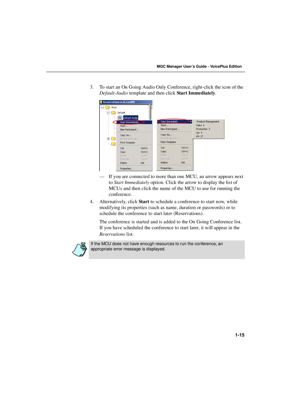 Polycom DOC2066F manual MGC Manager User’s Guide VoicePlus Edition 