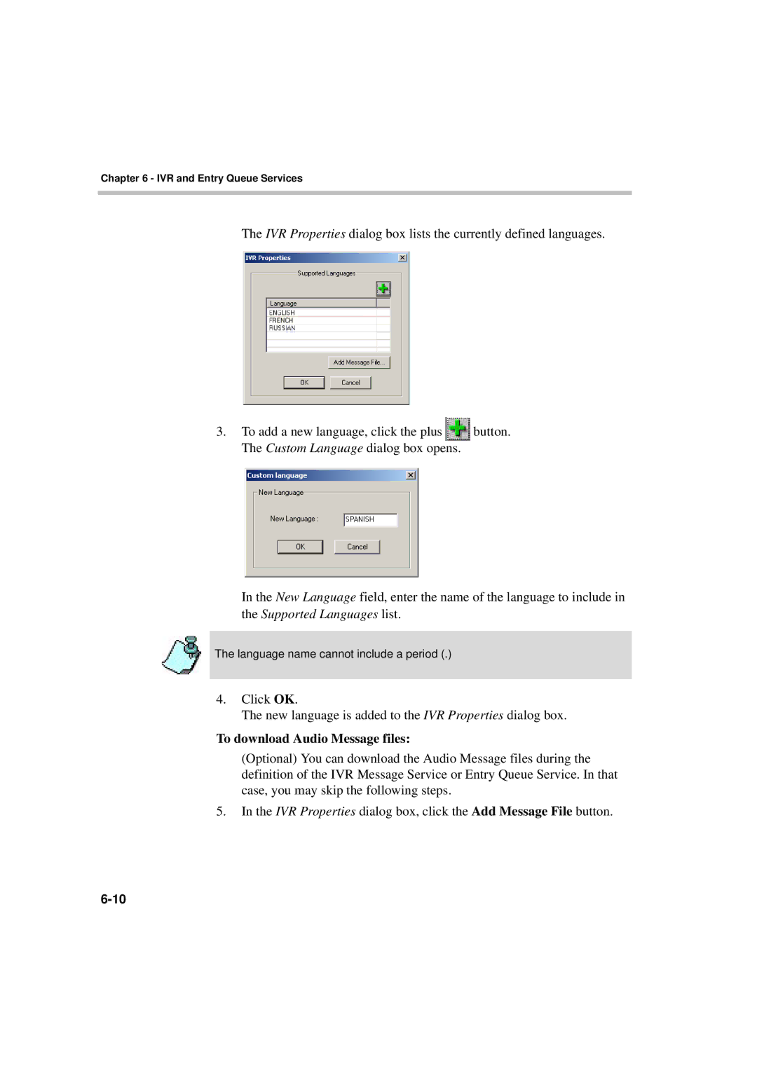 Polycom DOC2066F manual To download Audio Message files 