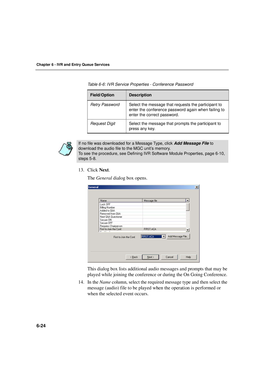 Polycom DOC2066F manual Field/Option Description 