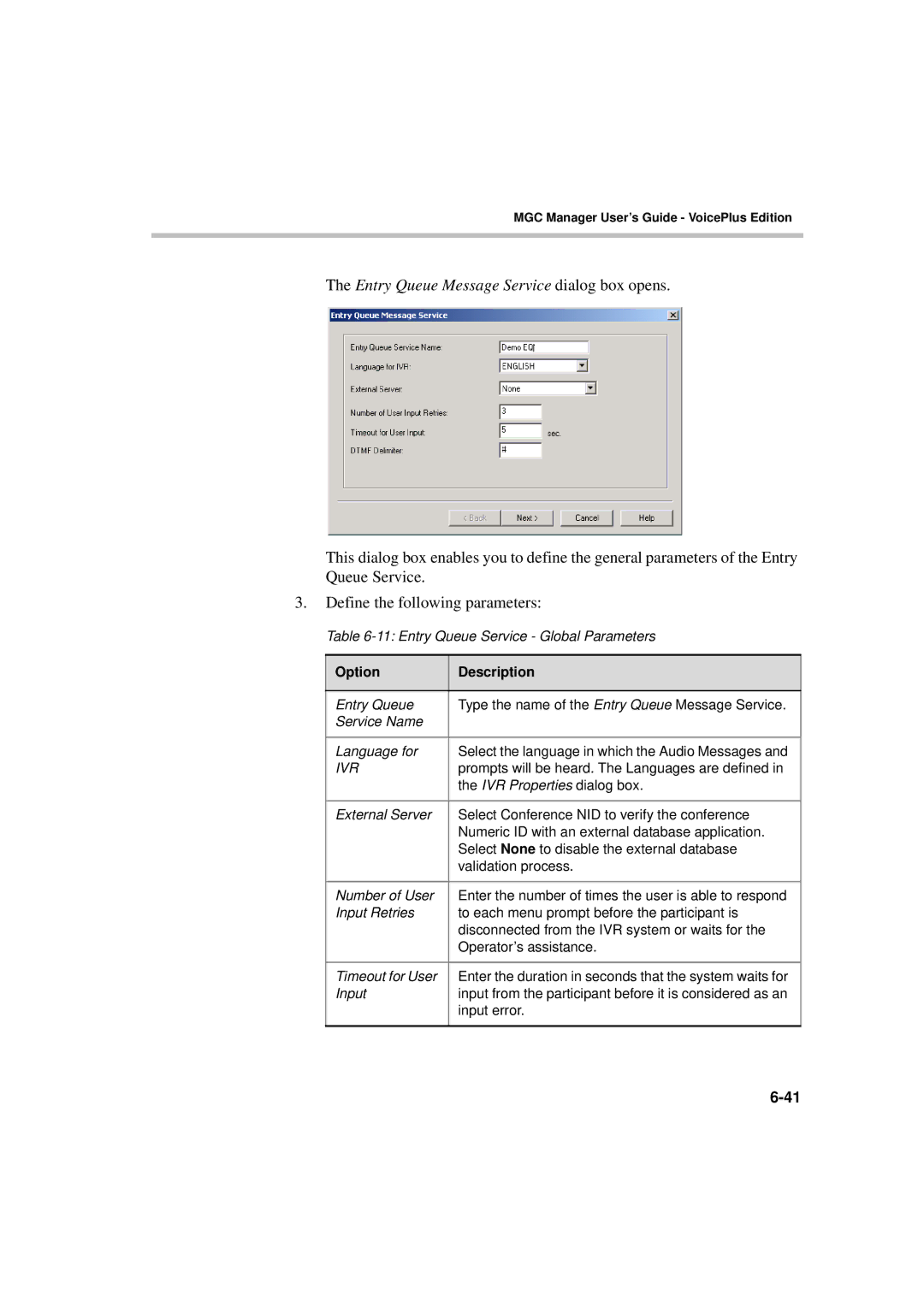 Polycom DOC2066F manual Entry Queue Message Service dialog box opens, Ivr 