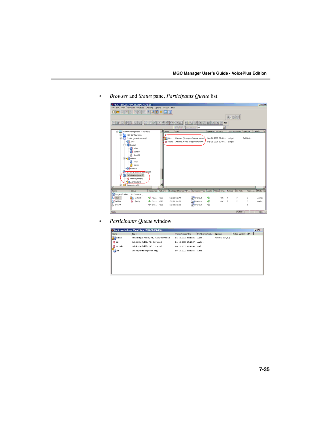 Polycom DOC2066F manual MGC Manager User’s Guide VoicePlus Edition 