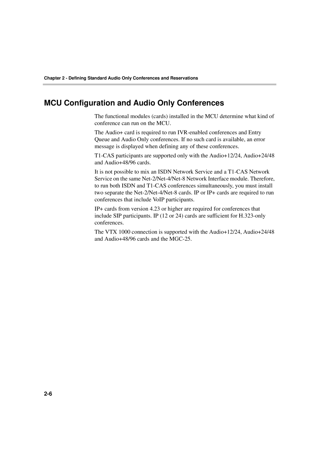 Polycom DOC2066F manual MCU Configuration and Audio Only Conferences 