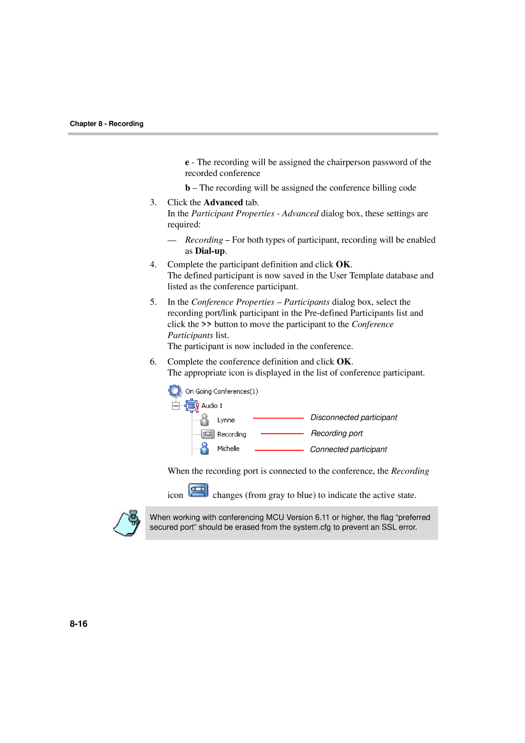 Polycom DOC2066F manual Recording 