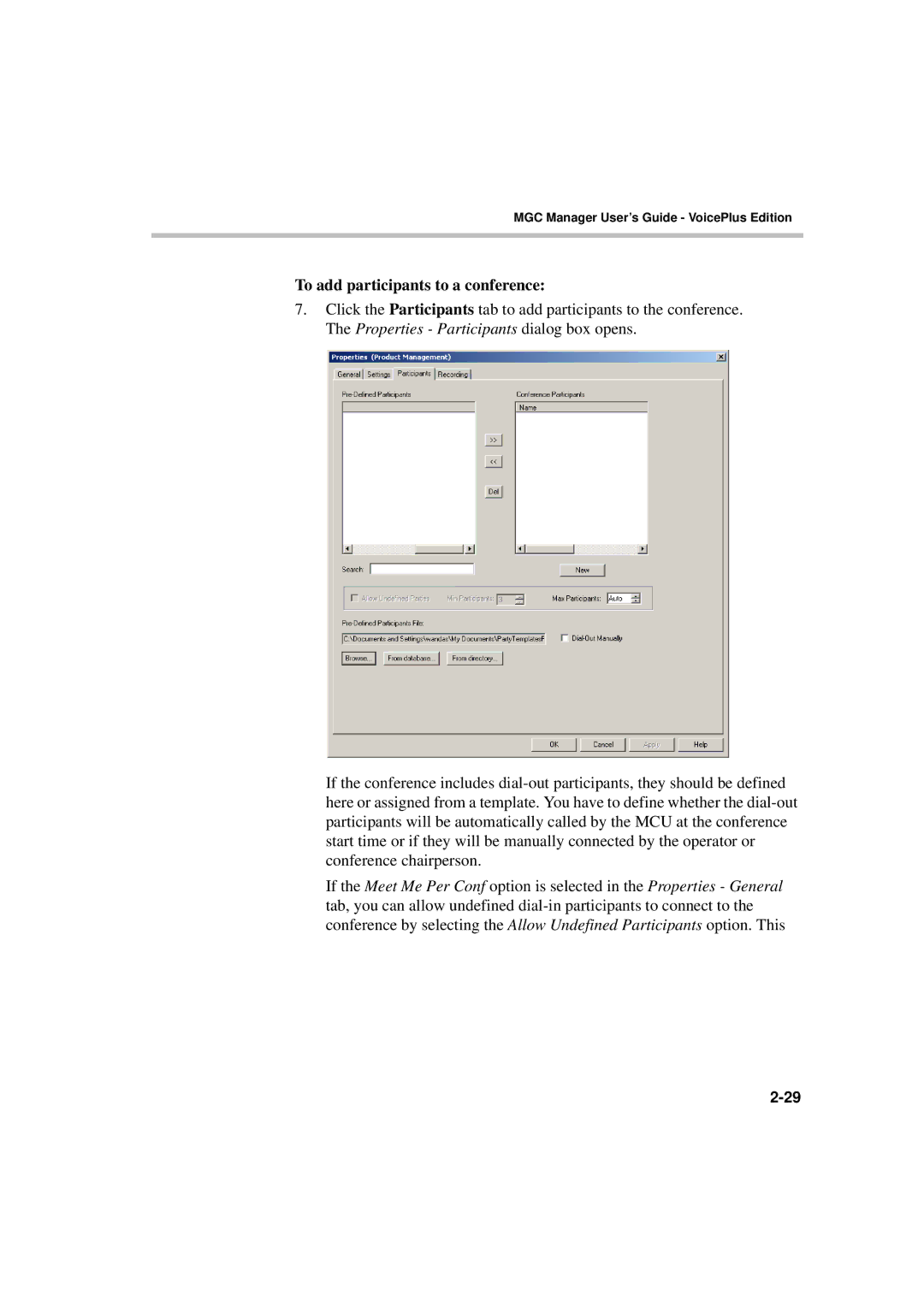 Polycom DOC2066F manual To add participants to a conference 