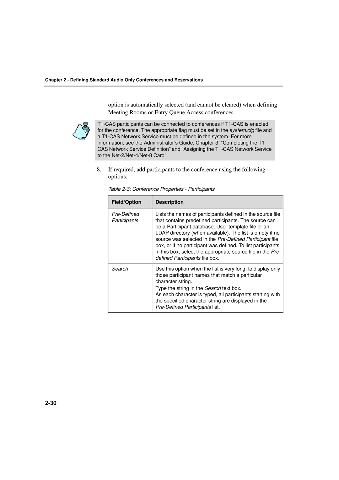 Polycom DOC2066F manual Conference Properties Participants 