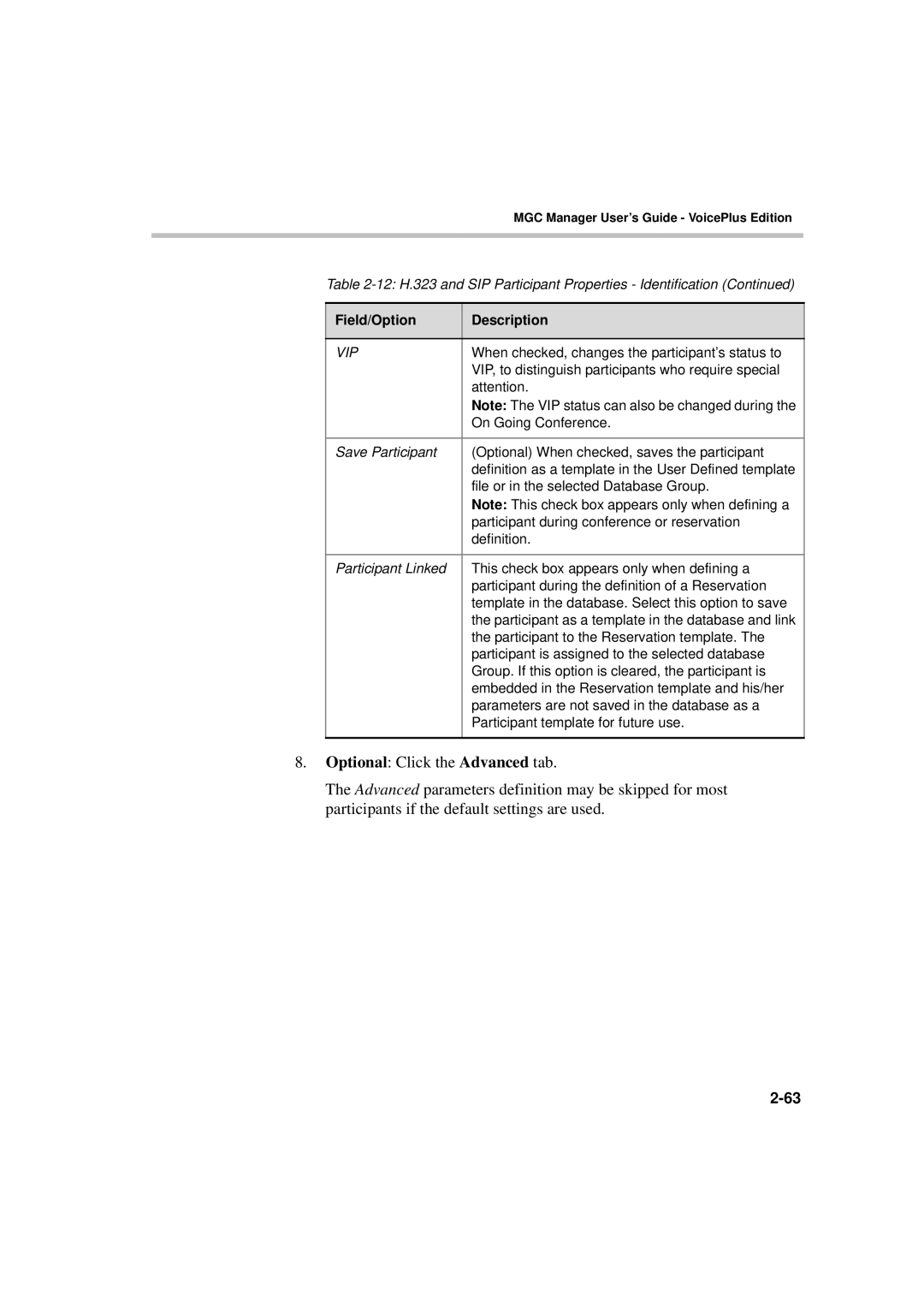 Polycom DOC2066F manual VIP, to distinguish participants who require special 