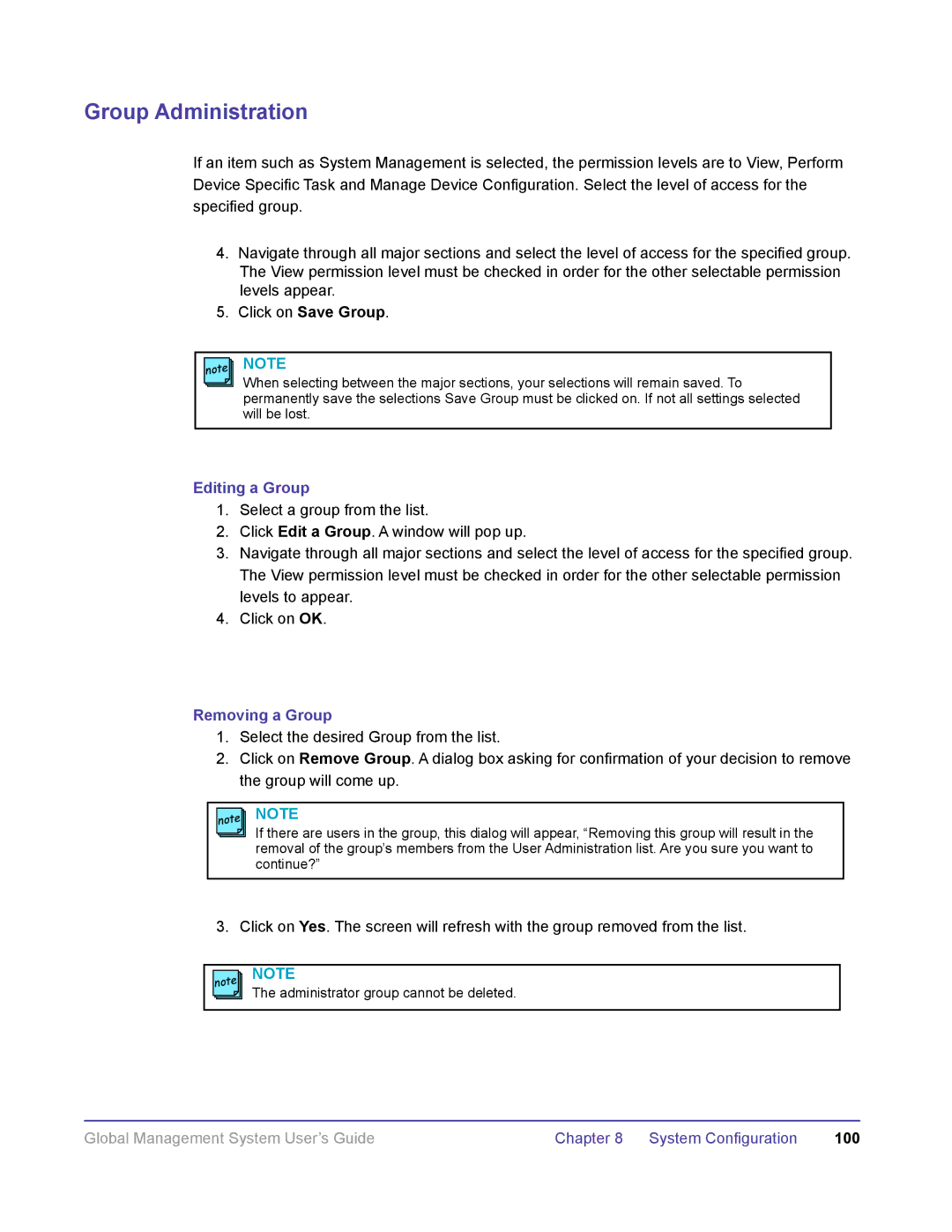 Polycom DOC2091A manual Editing a Group, Removing a Group 