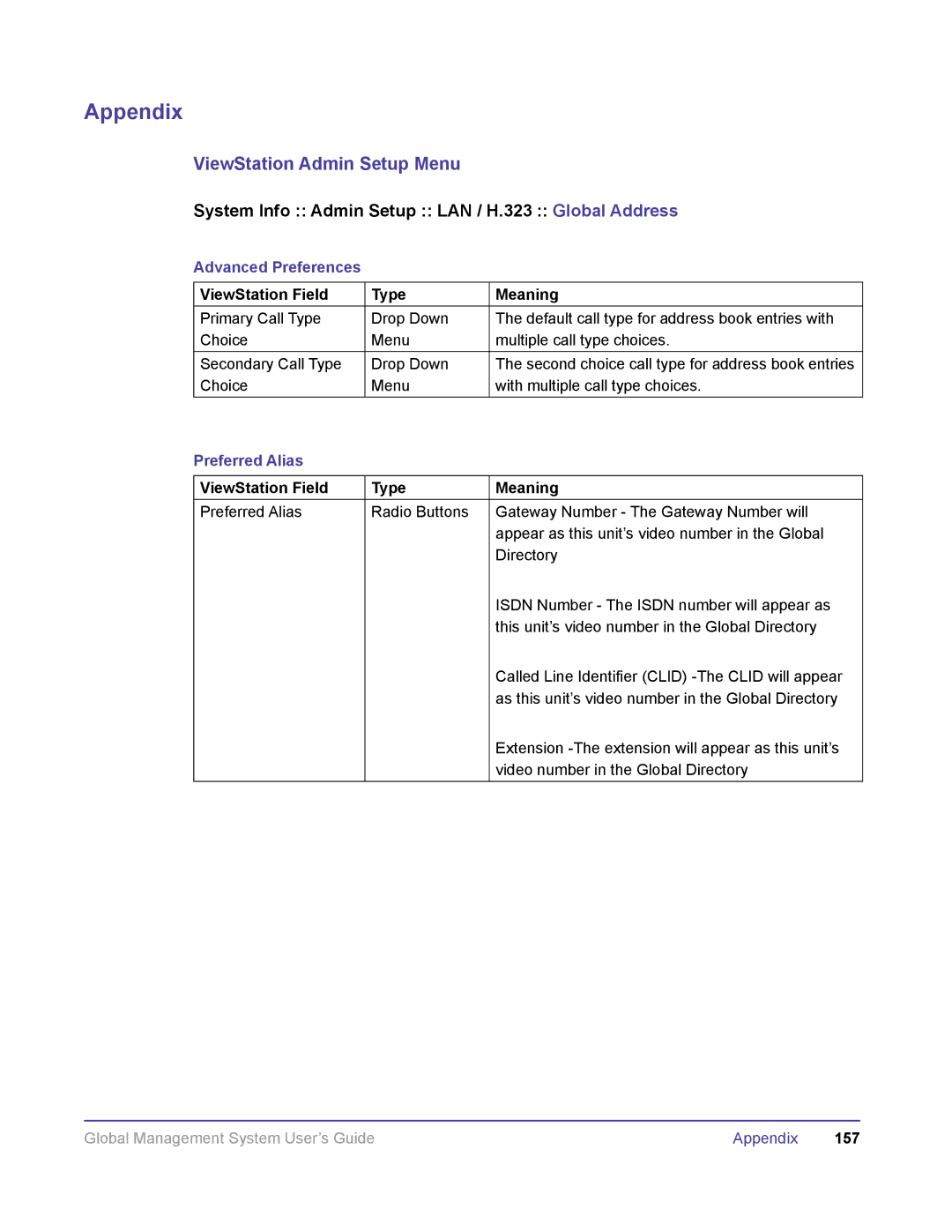 Polycom DOC2091A manual Advanced Preferences, Preferred Alias 