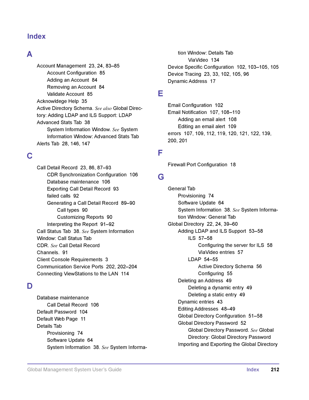 Polycom DOC2091A manual Index 