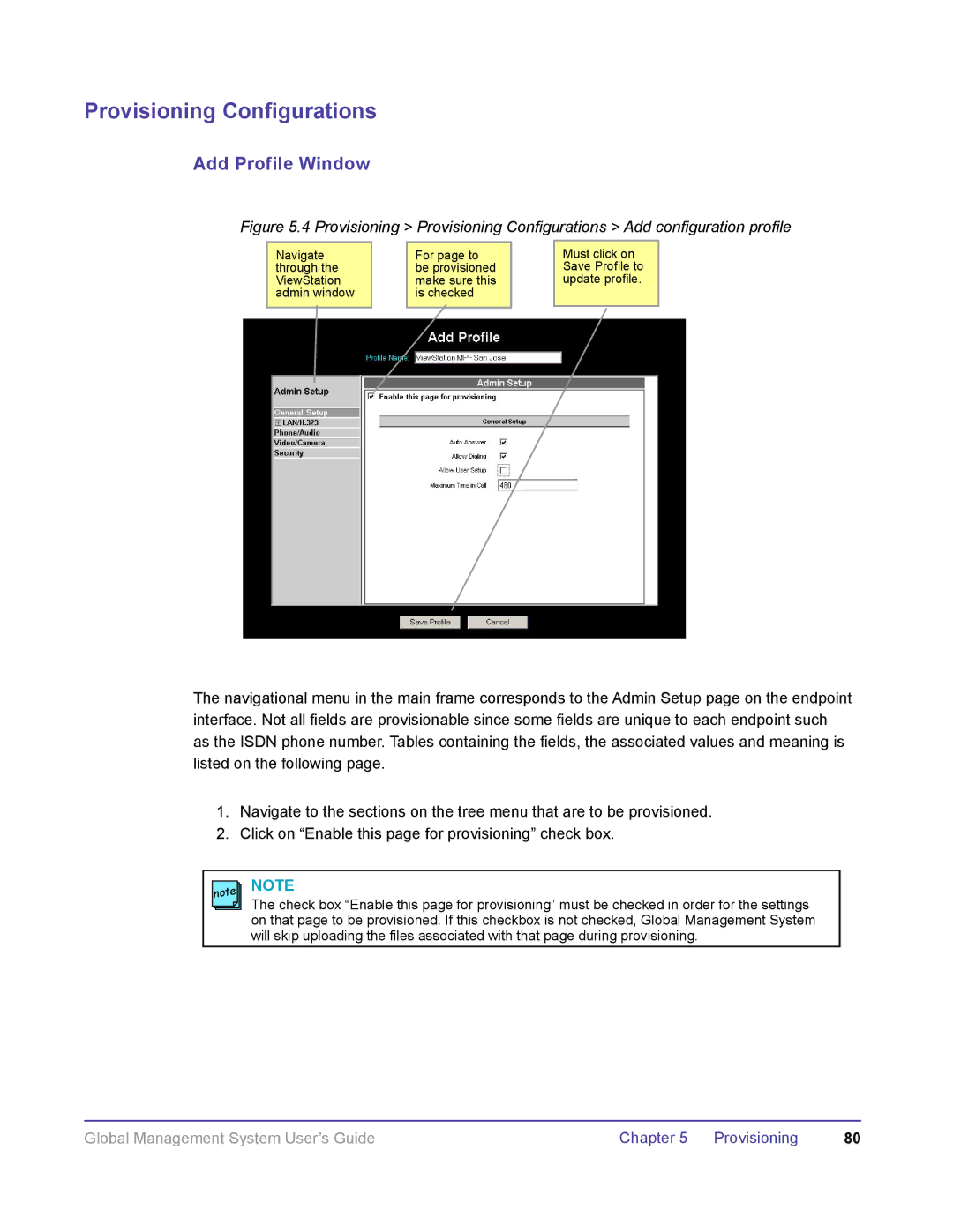 Polycom DOC2091A manual Add Profile Window 