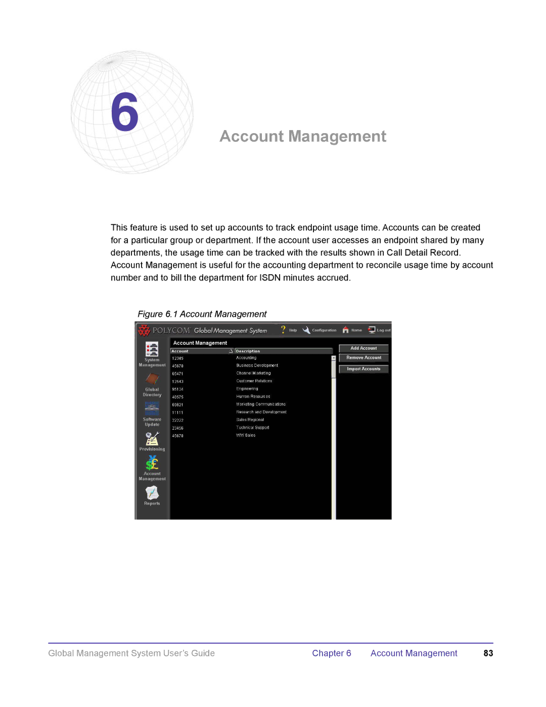 Polycom DOC2091A manual Account Management 