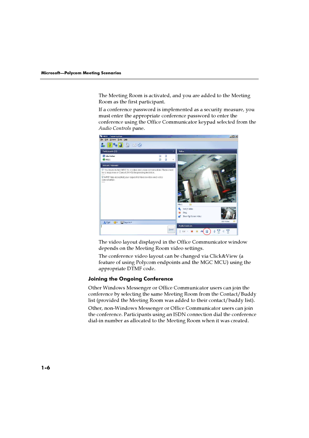 Polycom DOC2223A manual Joining the Ongoing Conference 