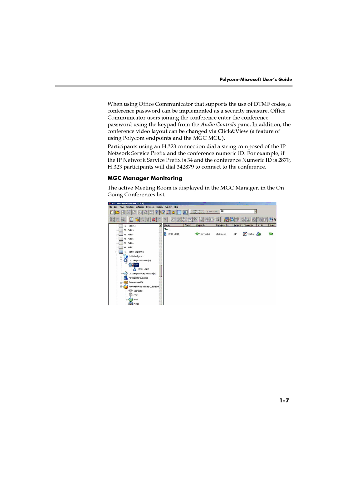 Polycom DOC2223A manual MGC Manager Monitoring 