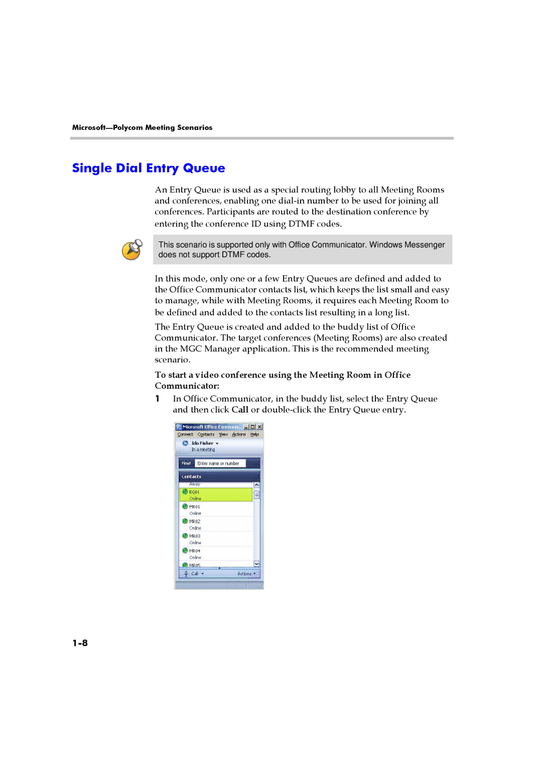 Polycom DOC2223A manual Single Dial Entry Queue 