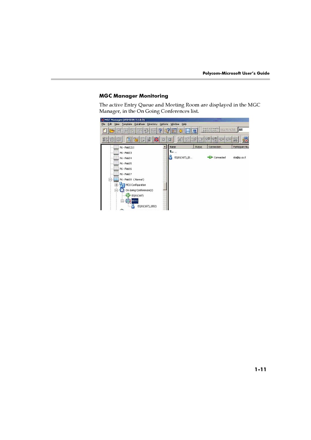 Polycom DOC2223A manual MGC Manager Monitoring 