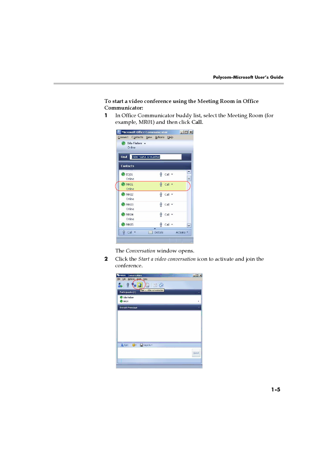 Polycom DOC2223A manual Polycom-Microsoft User’s Guide 