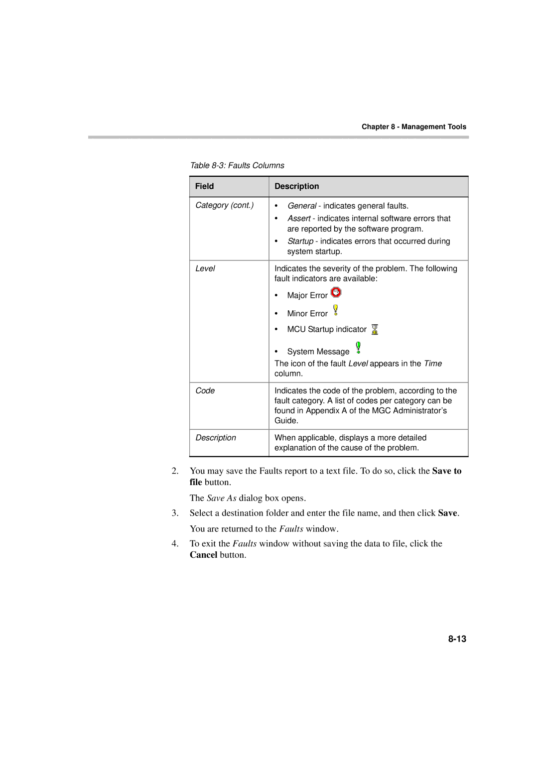 Polycom DOC2230A manual Field Description 