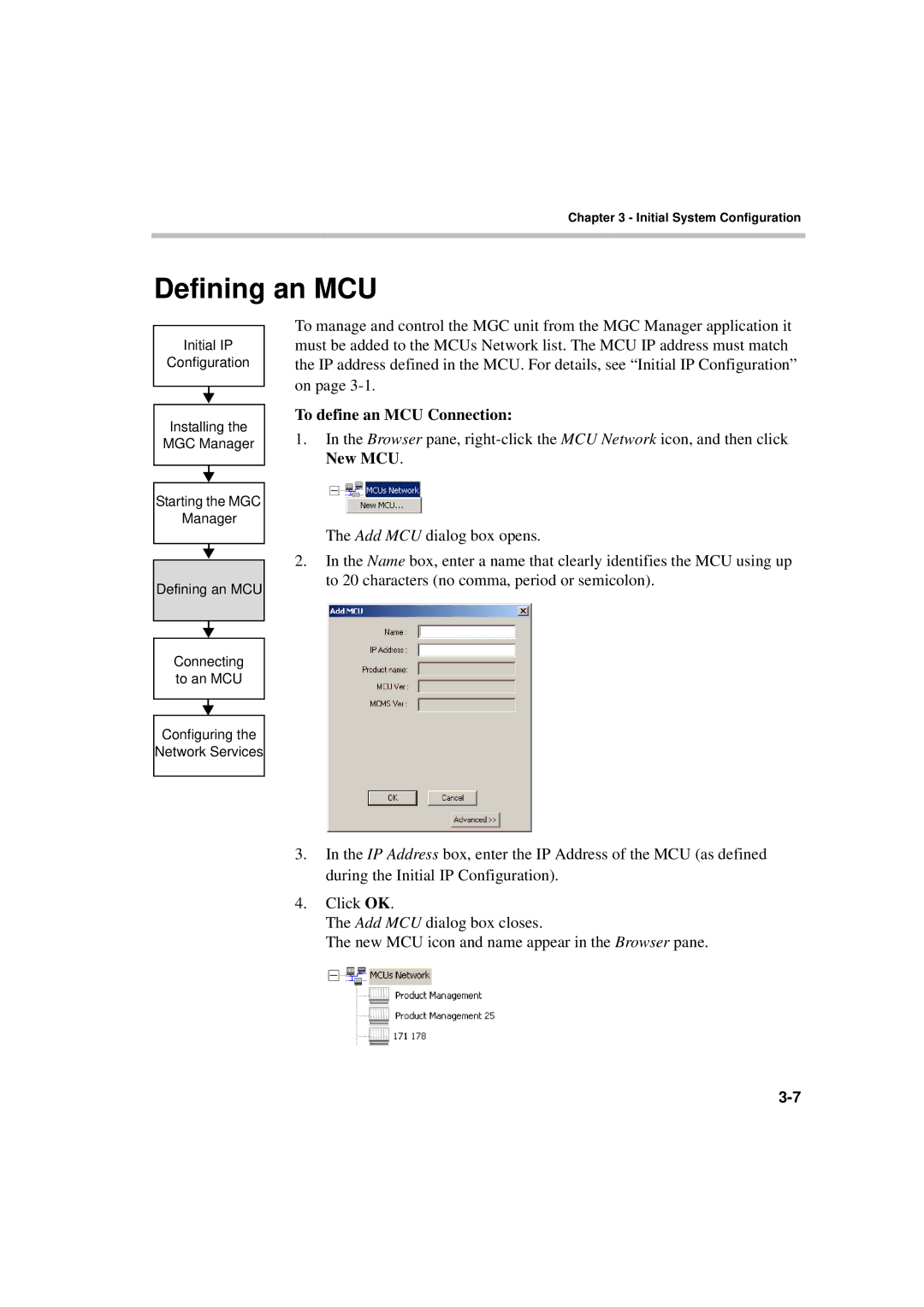 Polycom DOC2230A manual Defining an MCU, To define an MCU Connection 