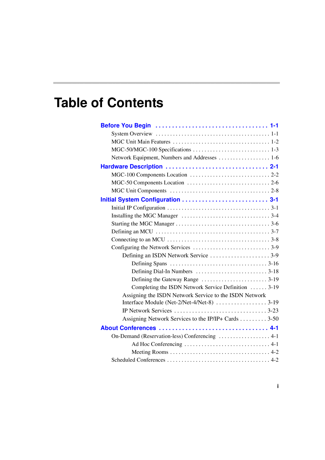 Polycom DOC2230A manual Table of Contents 