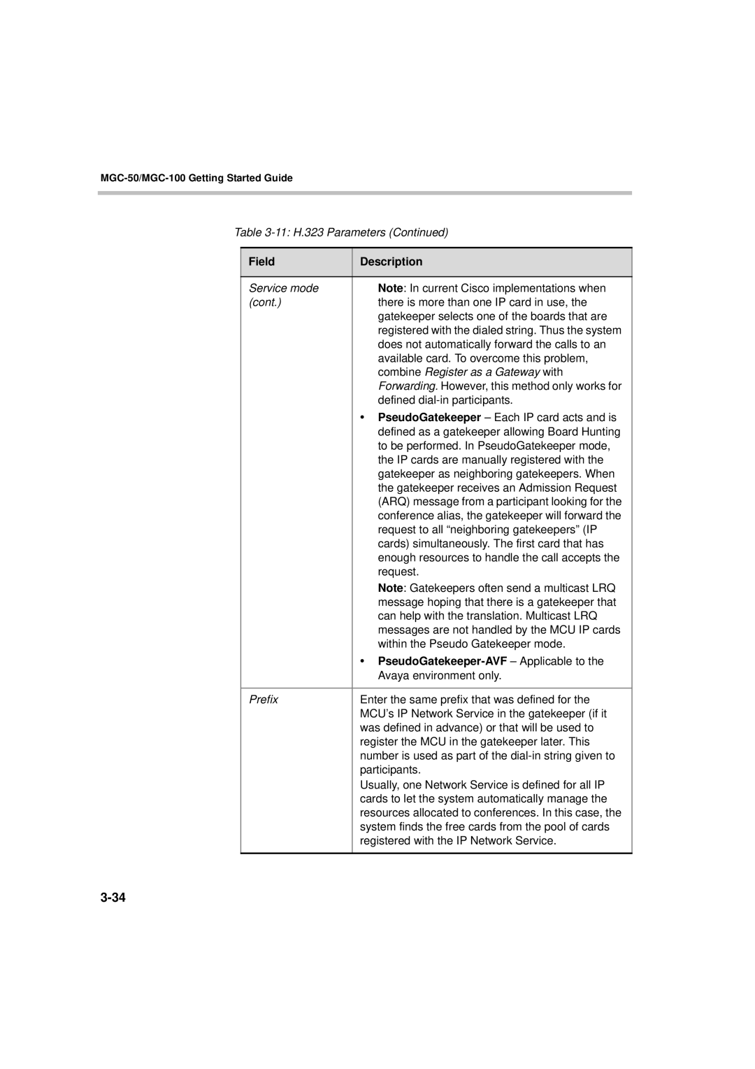 Polycom DOC2230A manual PseudoGatekeeper-AVF Applicable to 