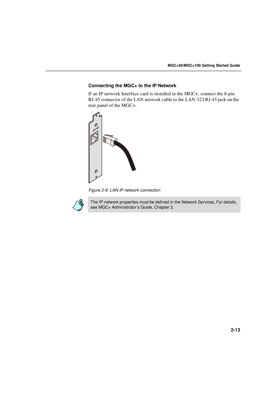 Polycom DOC2231A manual Connecting the MGC+ to the IP Network 